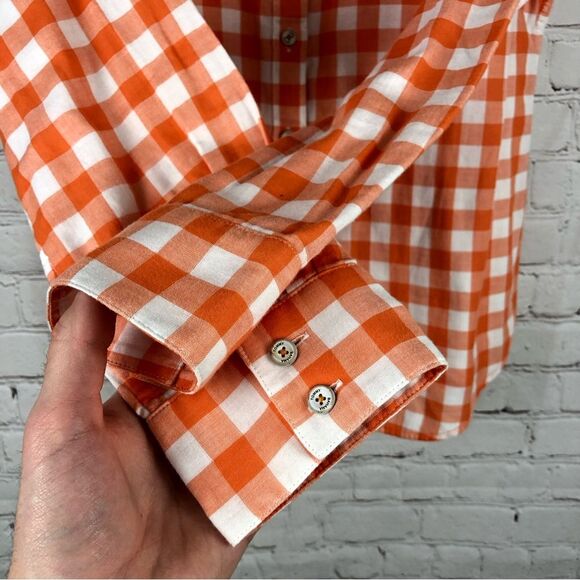 Tommy Bahama Orange Plaid Women's Sz Large - Picture 5 of 9